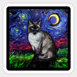 Siamese Night Sticker